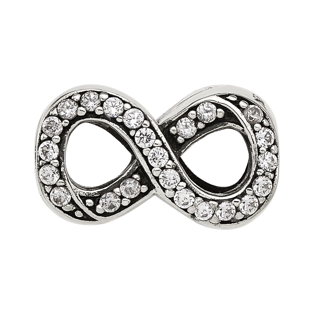 Sterling Silver Reflections CZ Infinity Bead