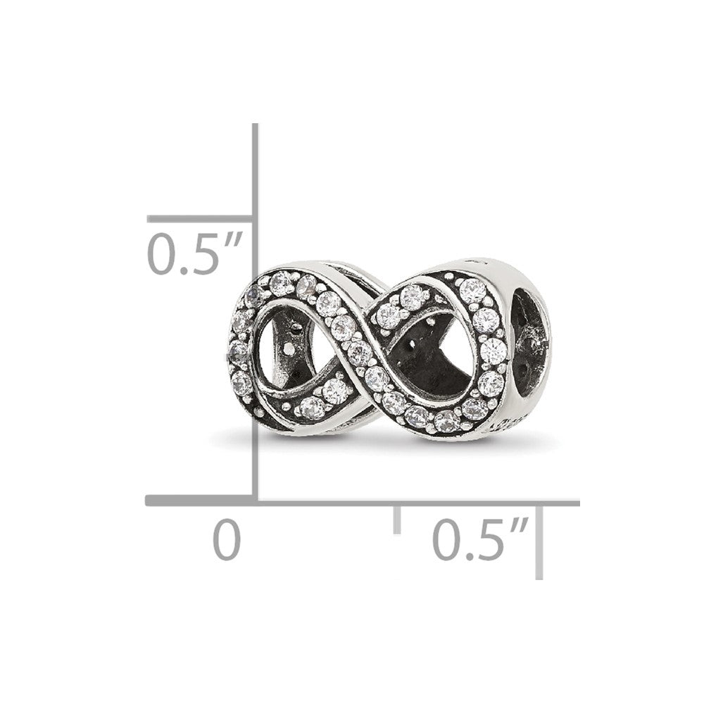 Sterling Silver Reflections CZ Infinity Bead
