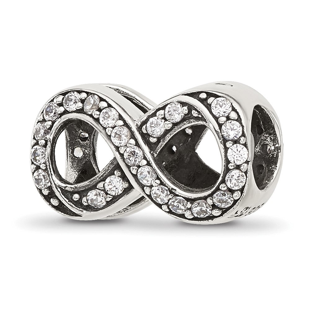 Sterling Silver Reflections CZ Infinity Bead