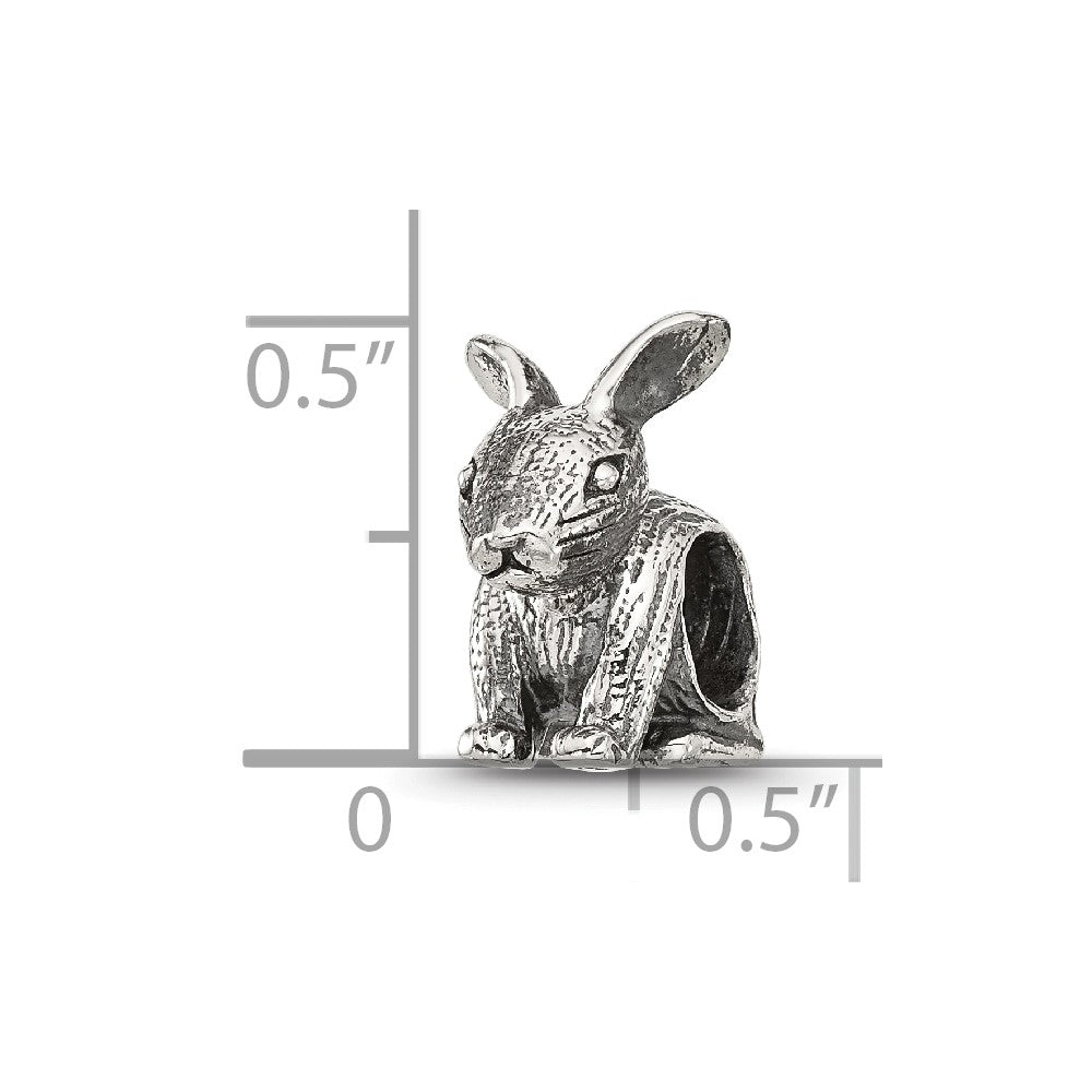 Sterling Silver Reflections Antiqued Bunny Bead