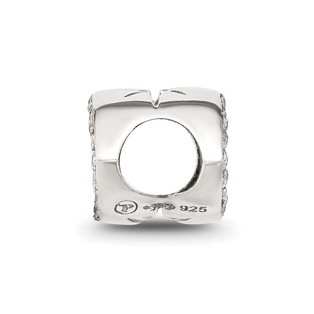 Sterling Silver Reflections Enameled and CZ Eye Bead