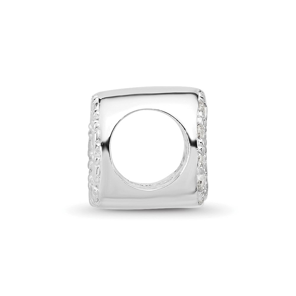 Sterling Silver Reflections Rhodium-plated CZ Infinity Bead