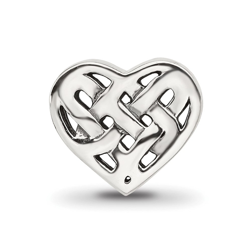 Sterling Silver Reflections Woven Heart Bead