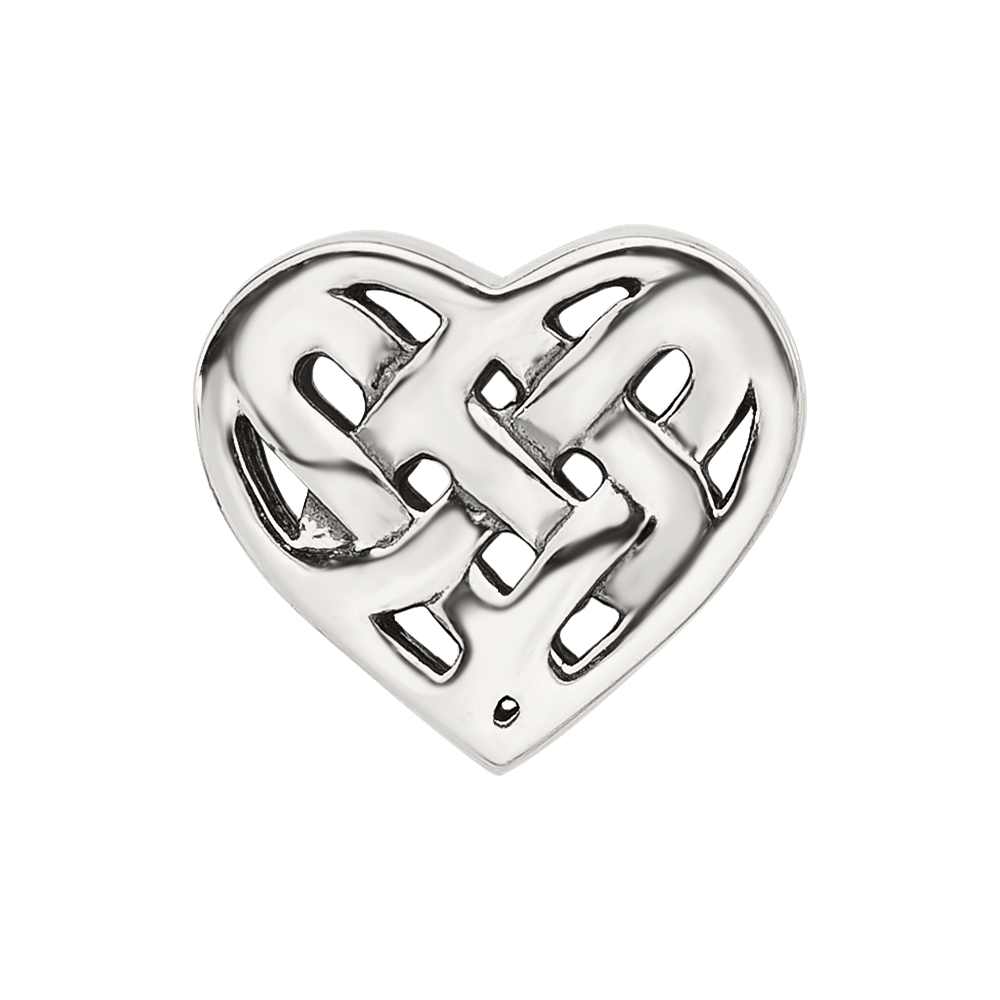 Sterling Silver Reflections Woven Heart Bead