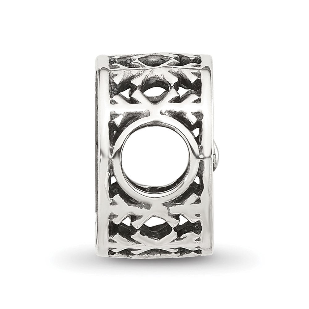 Sterling Silver Reflections Snowflake Circle Bead