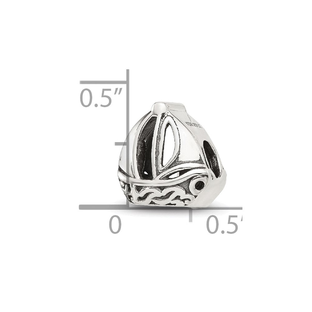 Sterling Silver Reflections Sailboat Bead