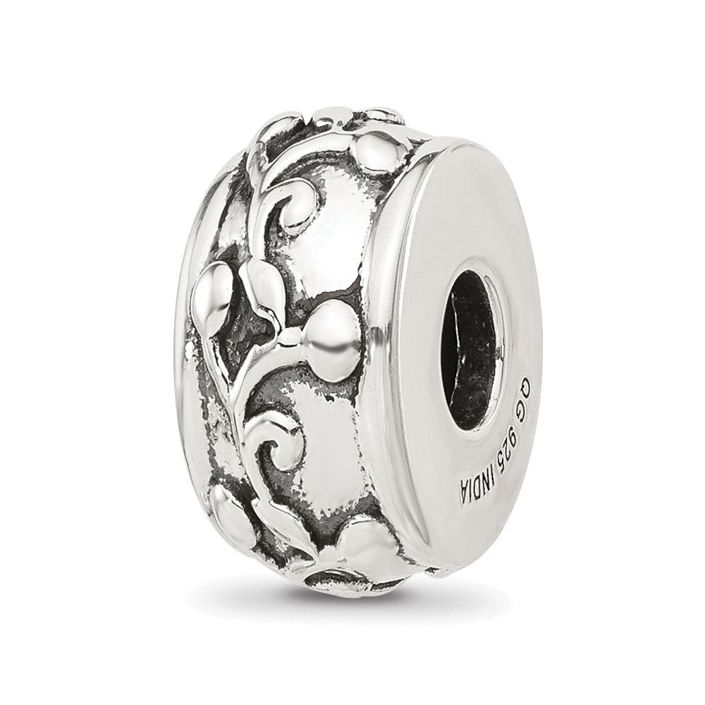 Sterling Silver Reflections Scroll Design Spacer  Bead