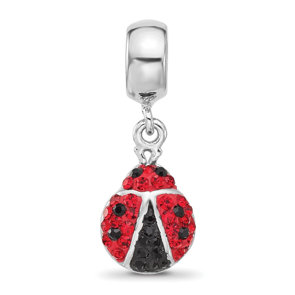 Sterling Silver Reflections Rhodium-plated Bug Preciosa Crystal Bead
