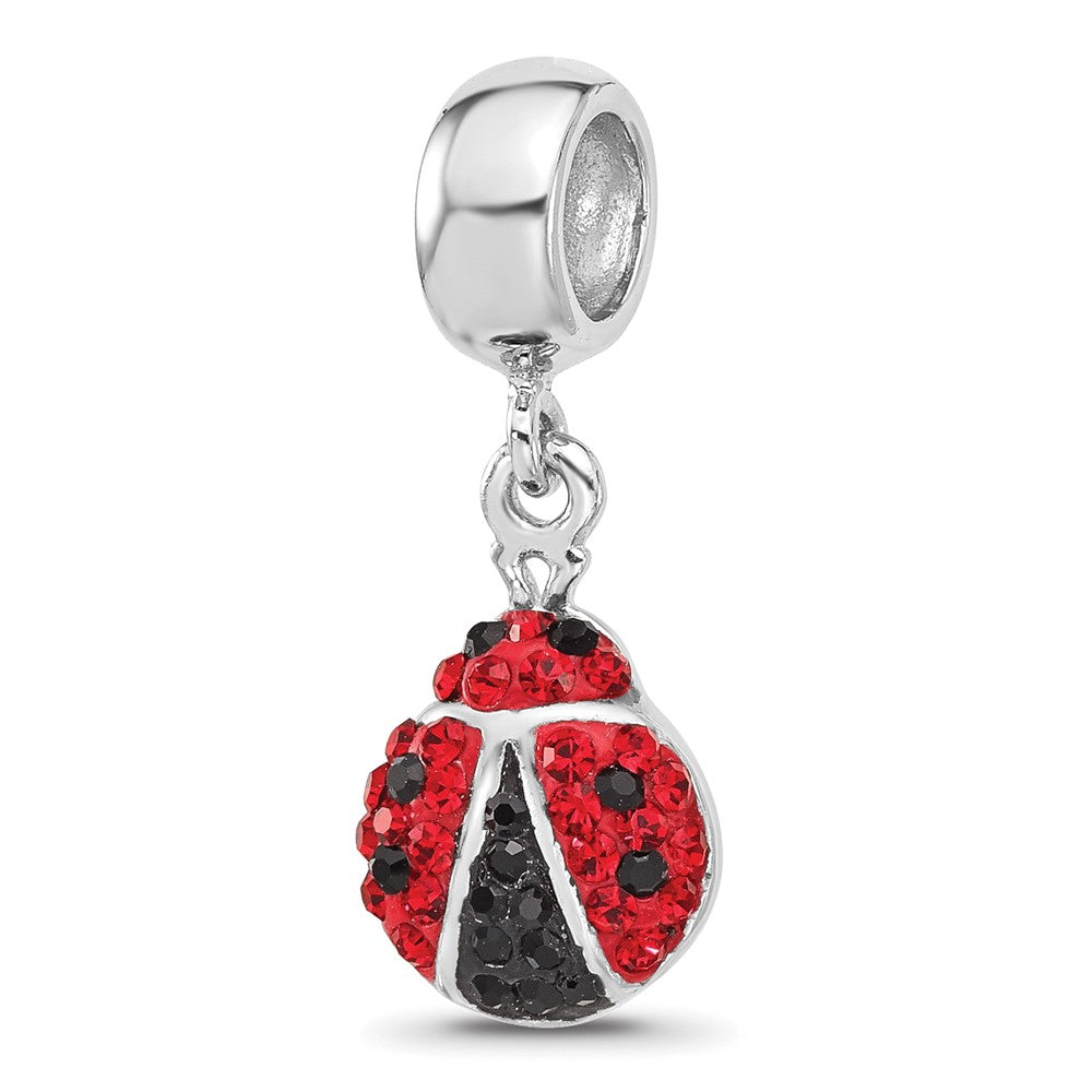 Sterling Silver Reflections Rhodium-plated Bug Preciosa Crystal Bead