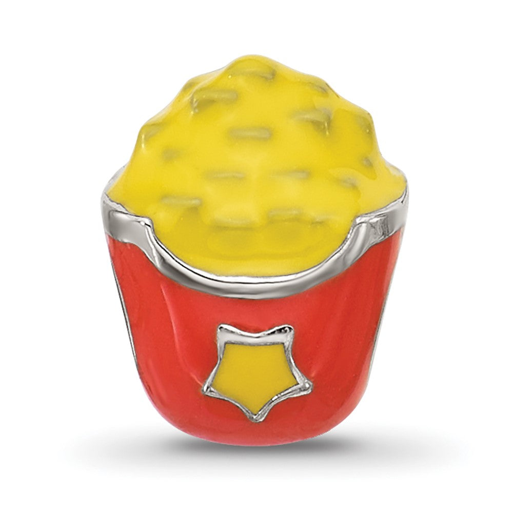 Sterling Silver Reflections Enamel Popcorn Bucket With Star Bead