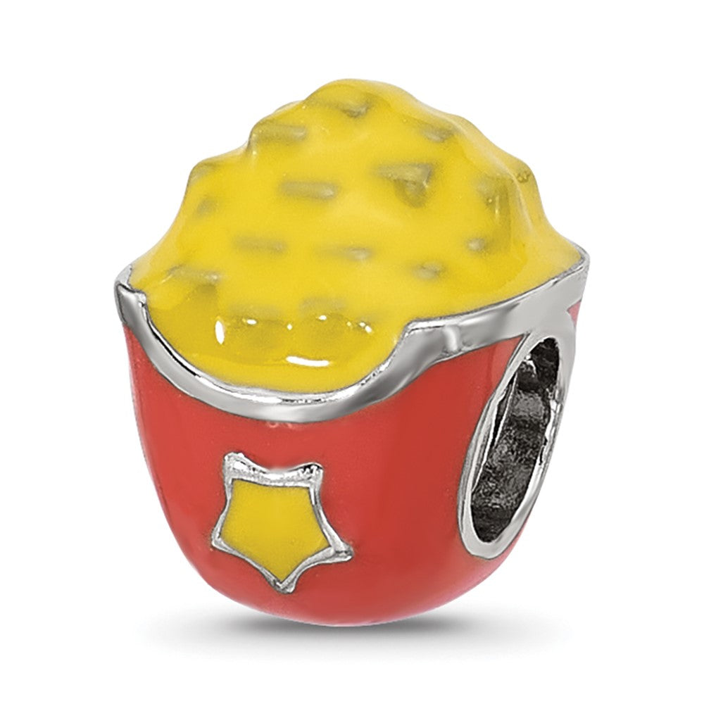 Sterling Silver Reflections Enamel Popcorn Bucket With Star Bead