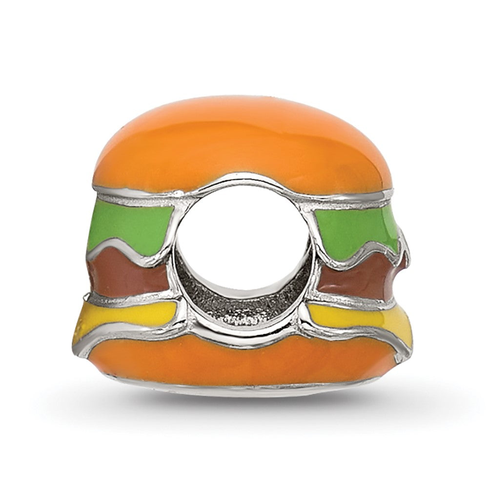 Sterling Silver Reflections Enamel Cheese Burger Bead