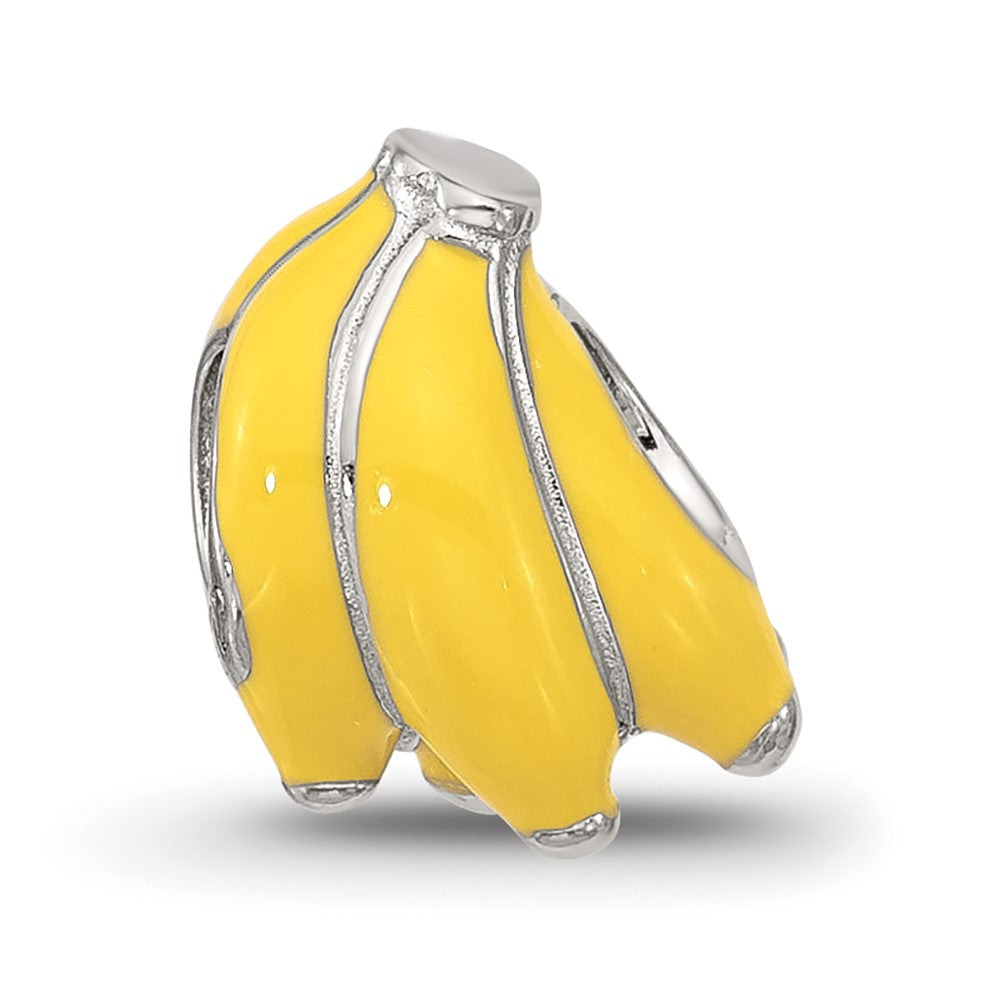 Sterling Silver Reflections Enamel Banana Bunch Bead