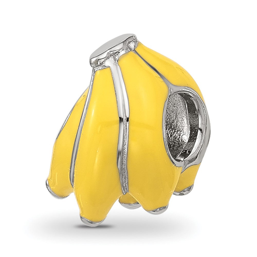 Sterling Silver Reflections Enamel Banana Bunch Bead
