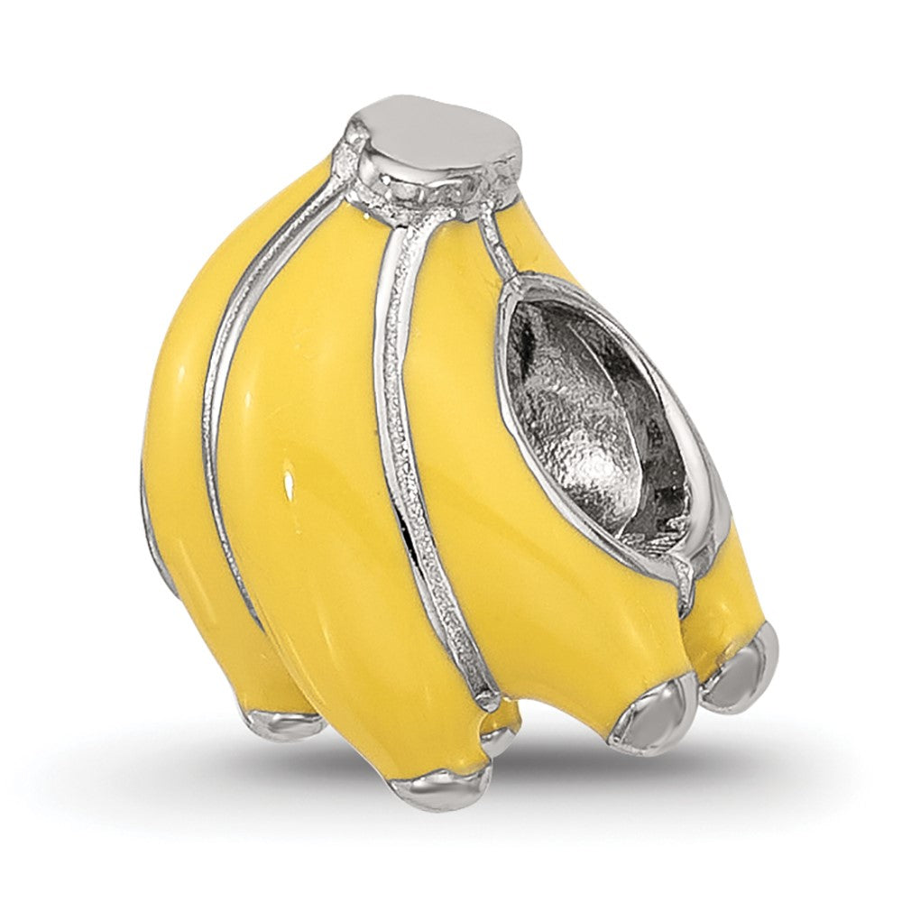 Sterling Silver Reflections Enamel Banana Bunch Bead