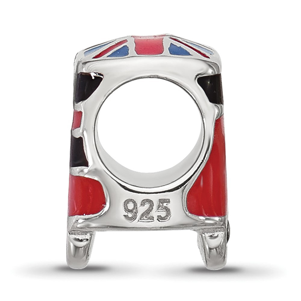 Sterling Silver Reflections Enamel London Bus Bead