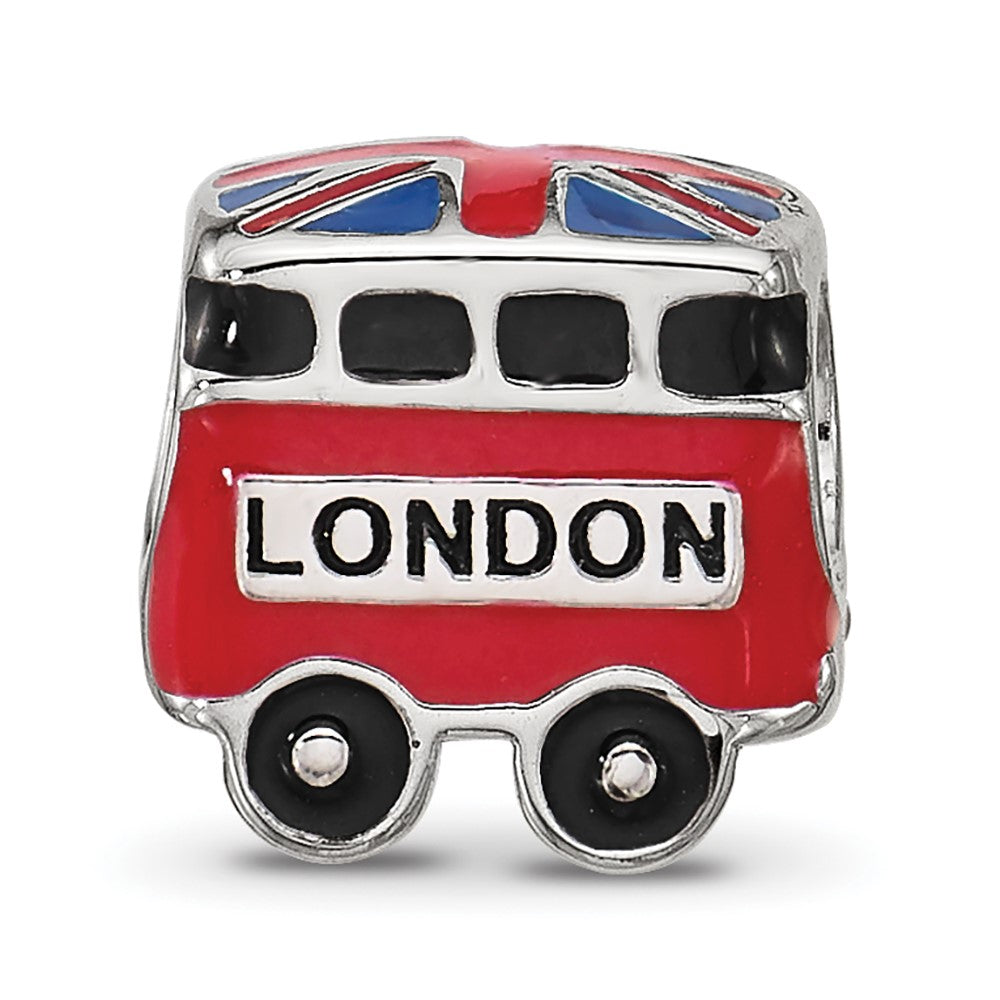Sterling Silver Reflections Enamel London Bus Bead