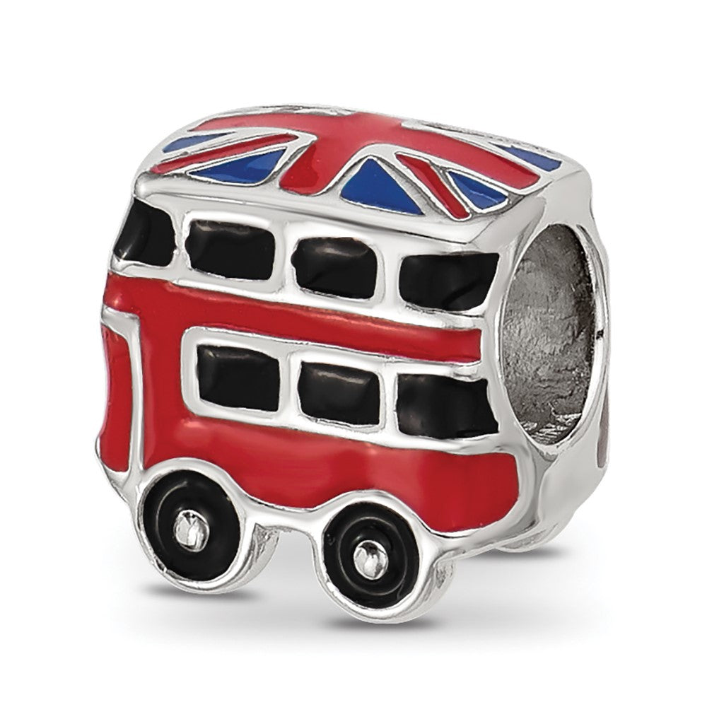 Sterling Silver Reflections Enamel London Bus Bead