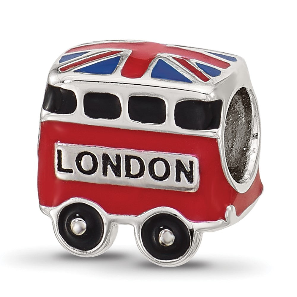 Sterling Silver Reflections Enamel London Bus Bead