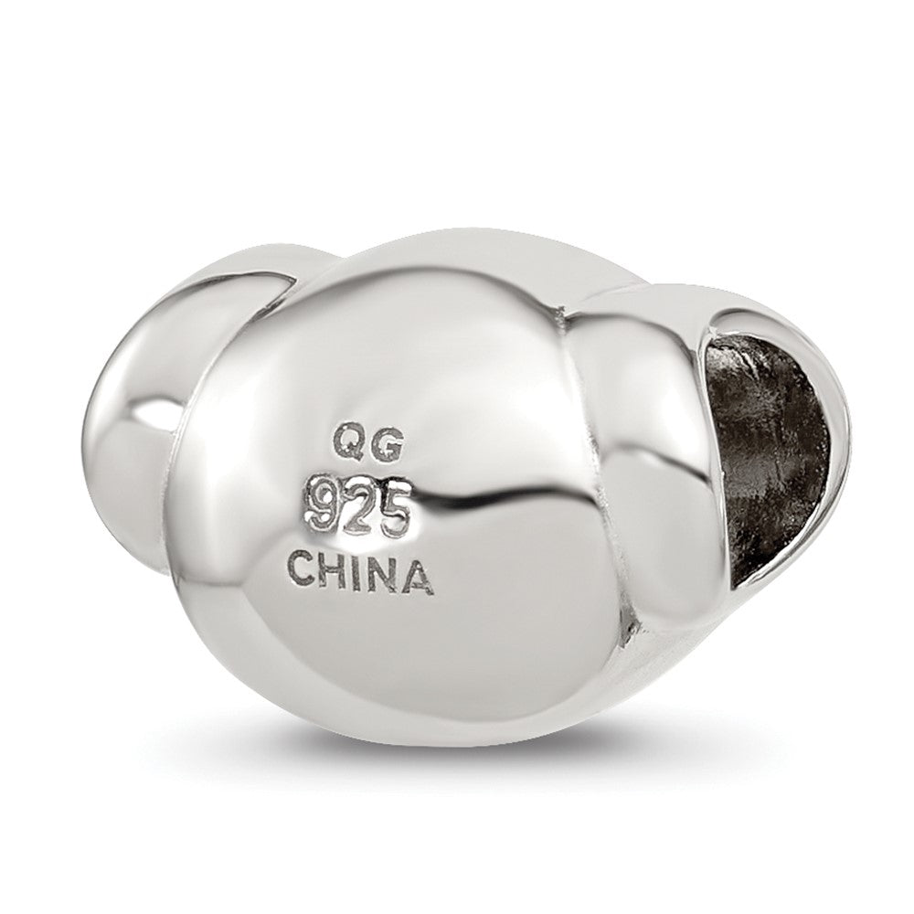 Sterling Silver Reflections Enamel Koala Bear Face Bead