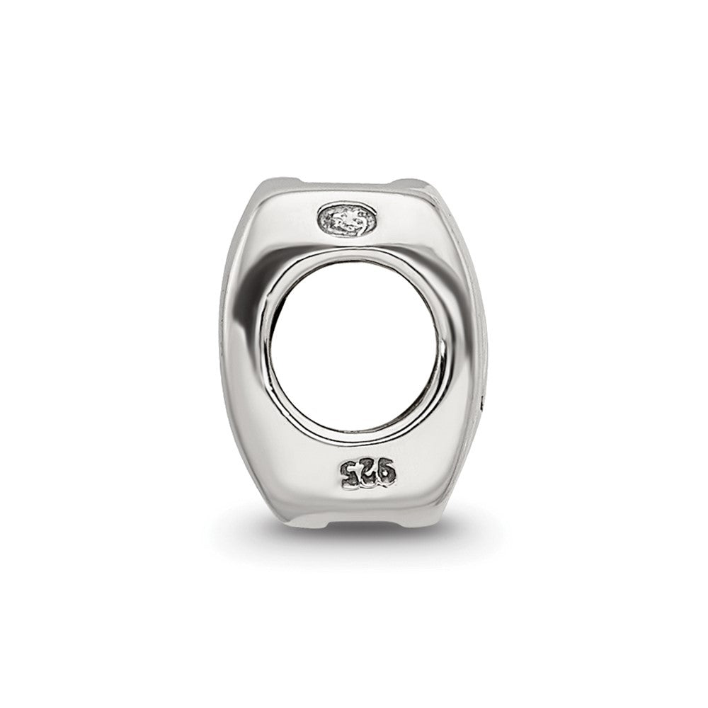 Sterling Silver Reflections Libra Zodiac Antiqued Bead