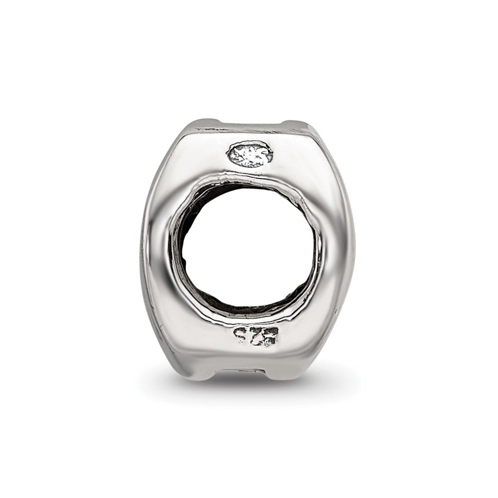 Sterling Silver Reflections Aquarius Zodiac Antiqued Bead