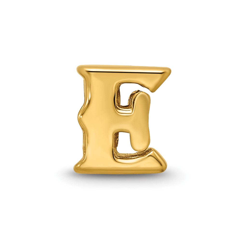 Sterling Silver Gold-plated Reflections Letter E Bead