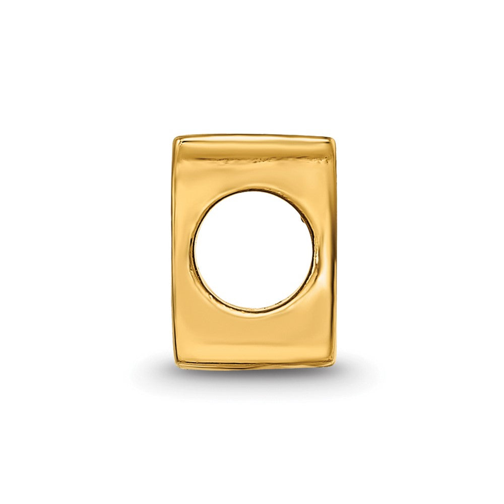 Sterling Silver Gold-plated Reflections Letter N Bead