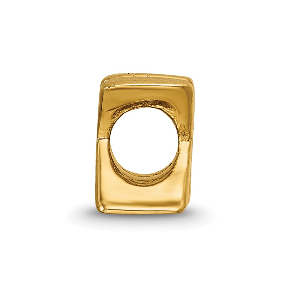 Sterling Silver Gold-plated Reflections Letter X Bead