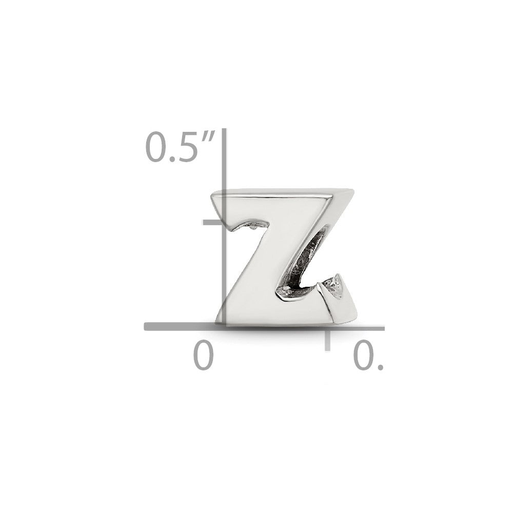 Sterling Silver Reflections Letter Z Bead