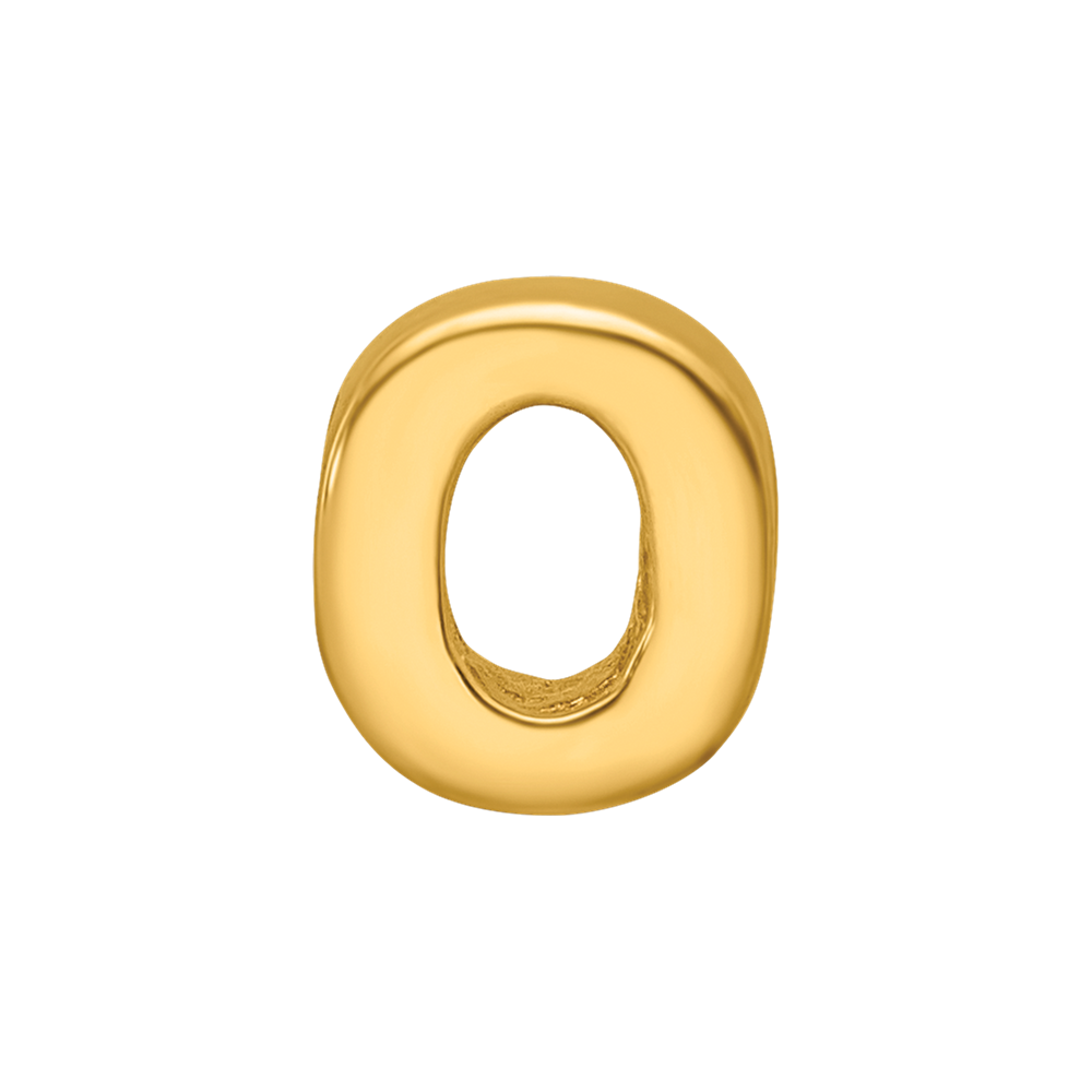 Sterling Silver Gold-plated Reflections Letter O Bead