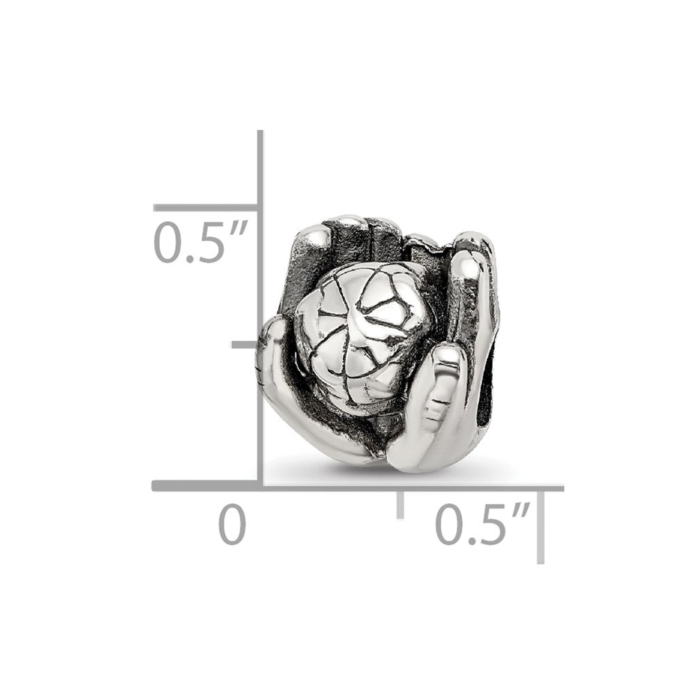 Sterling Silver Reflections World in Hands Bead