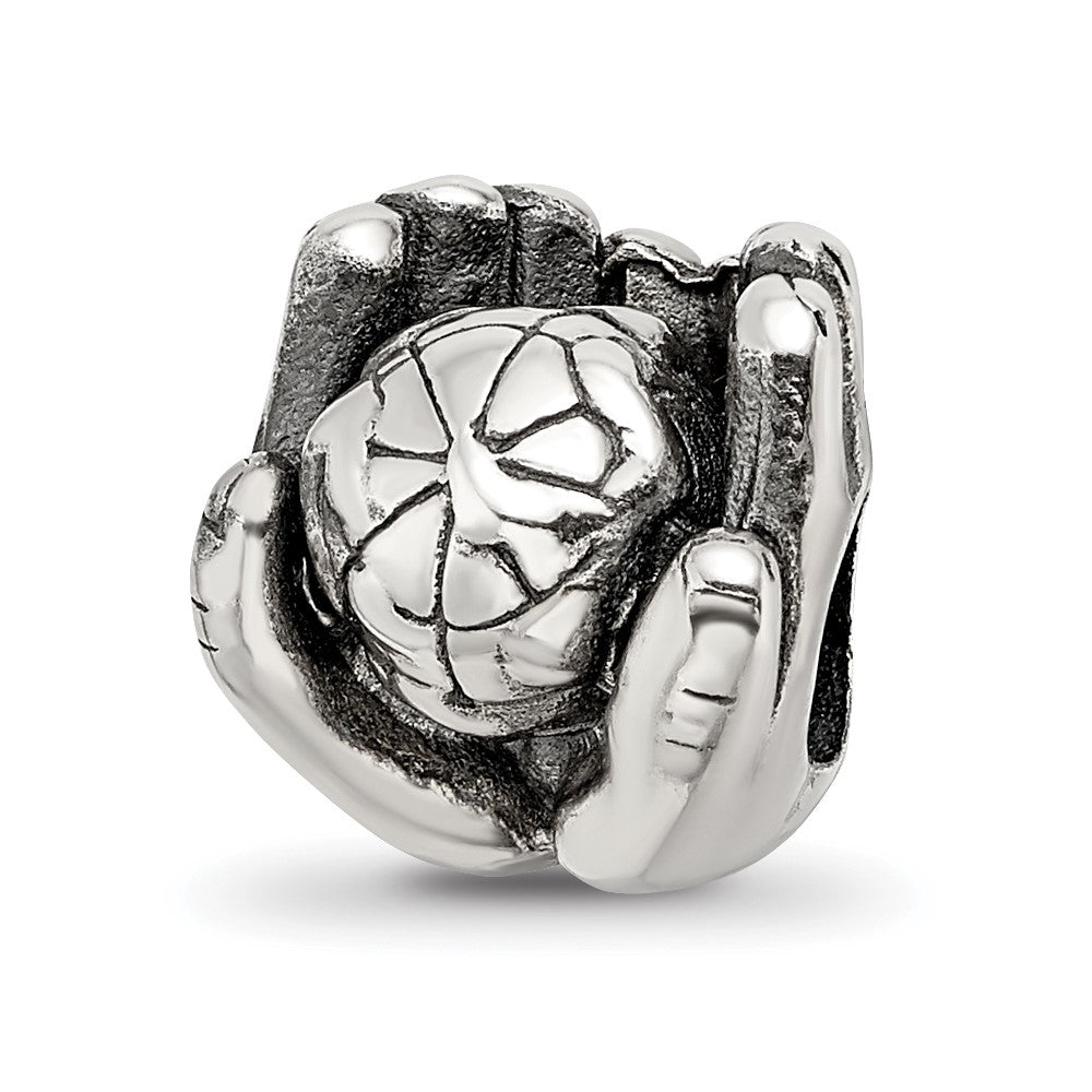 Sterling Silver Reflections World in Hands Bead