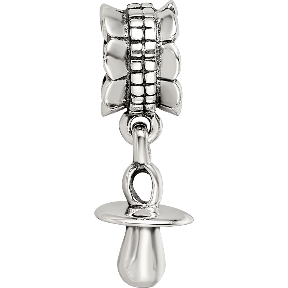 Sterling Silver Reflections Pacifier Dangle Bead