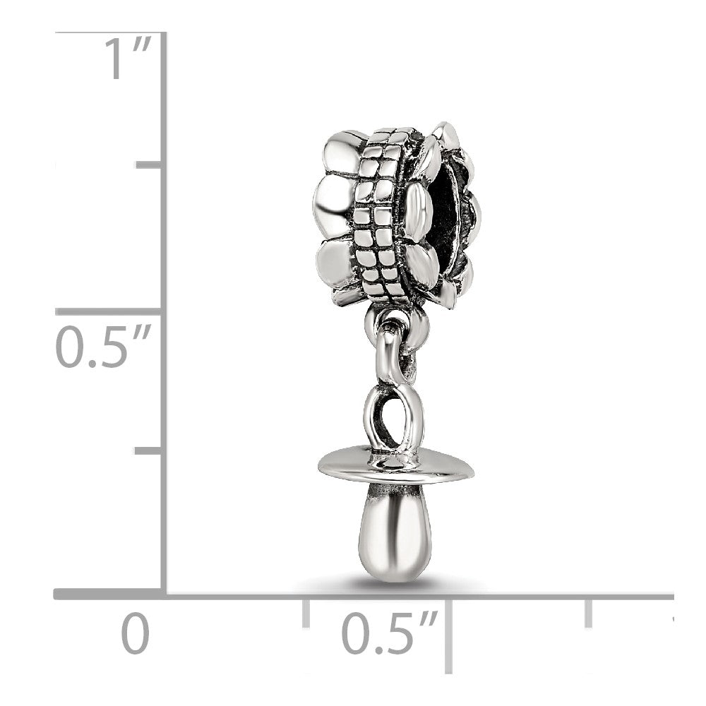 Sterling Silver Reflections Pacifier Dangle Bead