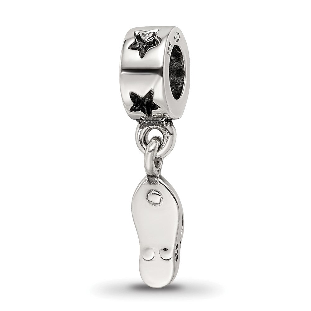 Sterling Silver Reflections Flip Flop Dangle Bead