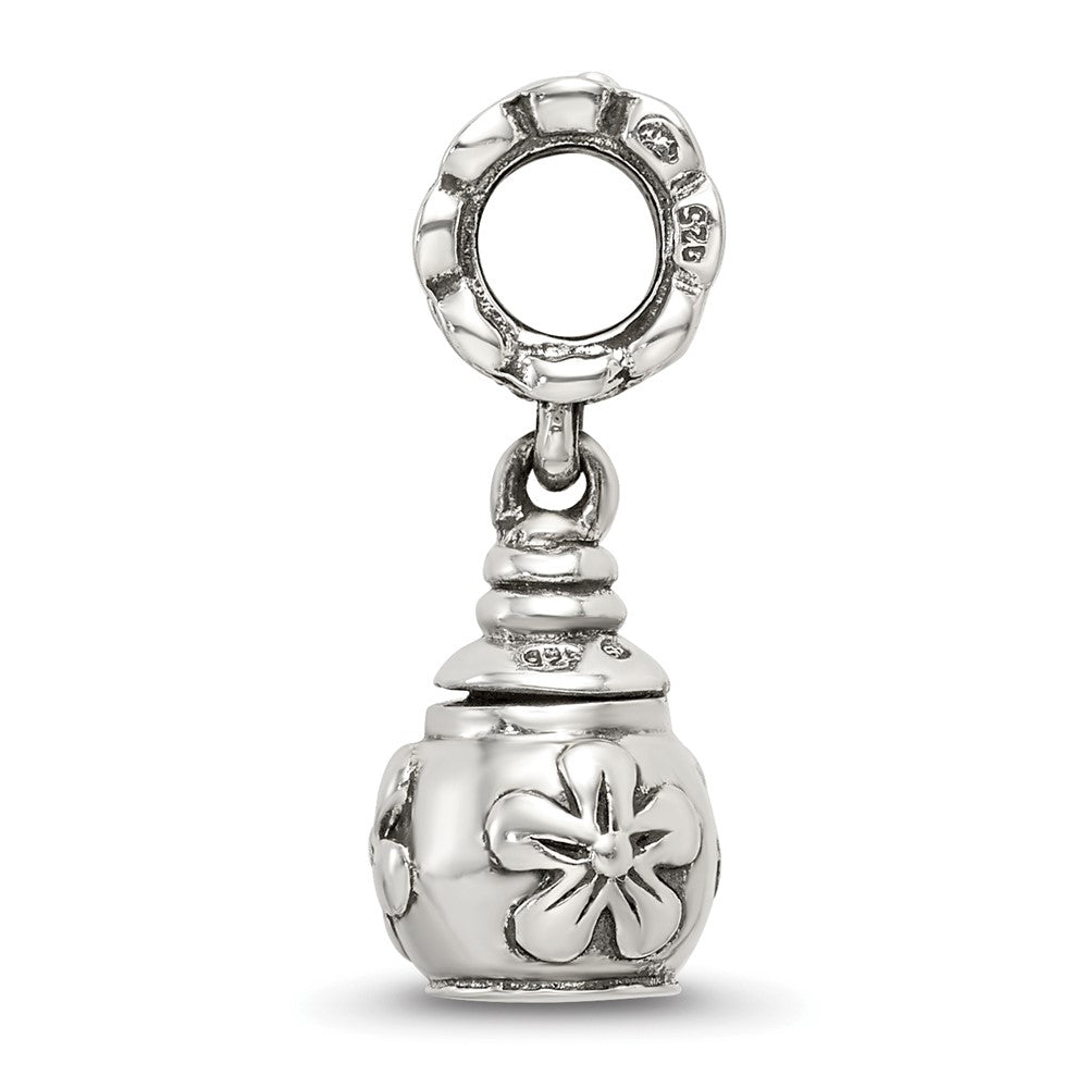 Sterling Silver Reflections Floral Ash Dangle Bead