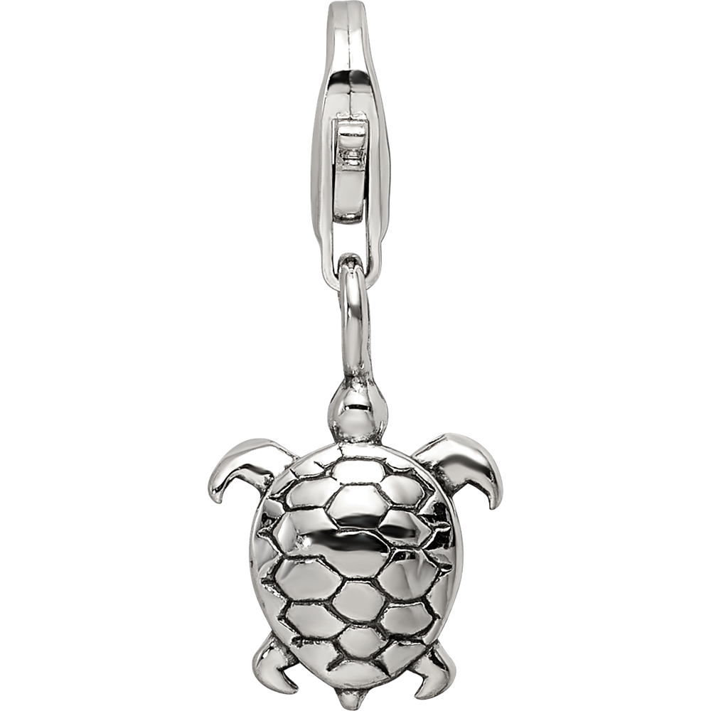 Sterling Silver Reflections Turtle Click-on for Bead