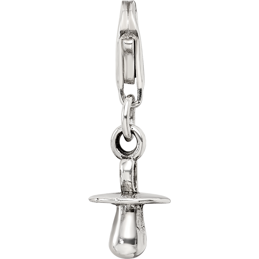 Sterling Silver Reflections Pacifier Click-on for Bead