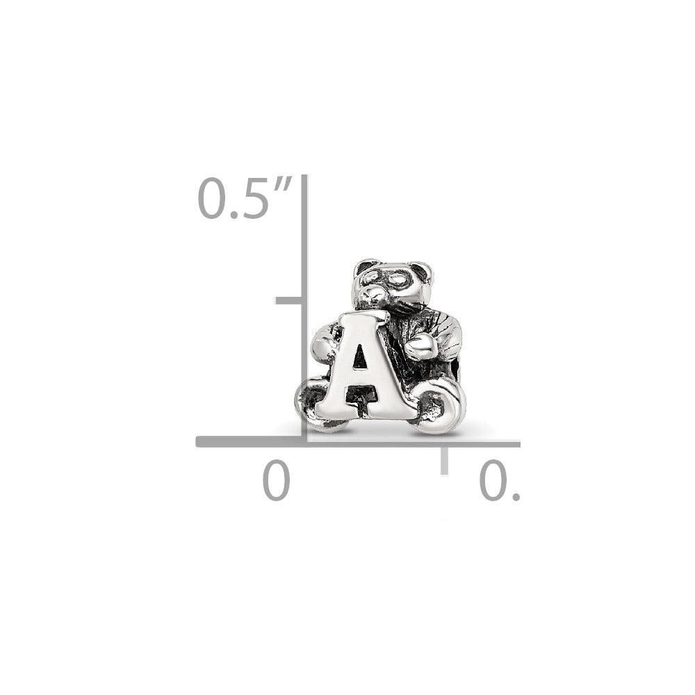 Sterling Silver Reflections Letter A Bead