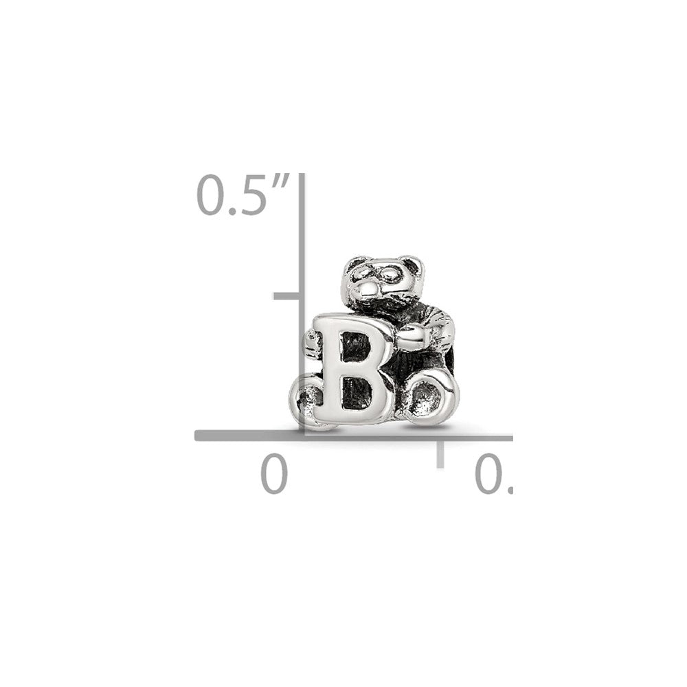 Sterling Silver Reflections Letter B Bead