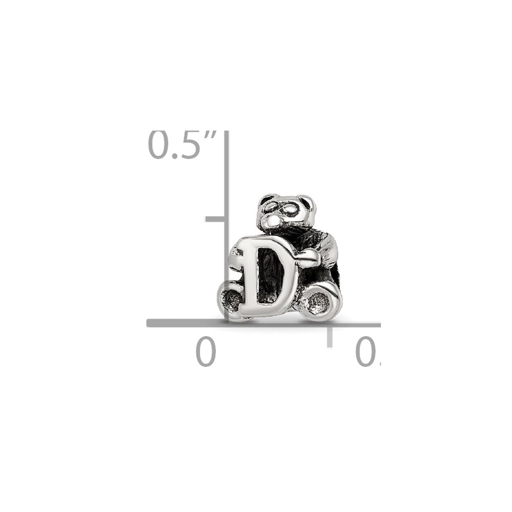Sterling Silver Reflections Letter D Bead