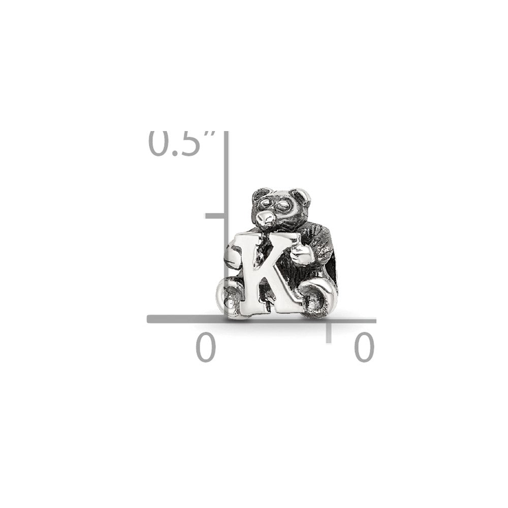 Sterling Silver Reflections Letter K Bead