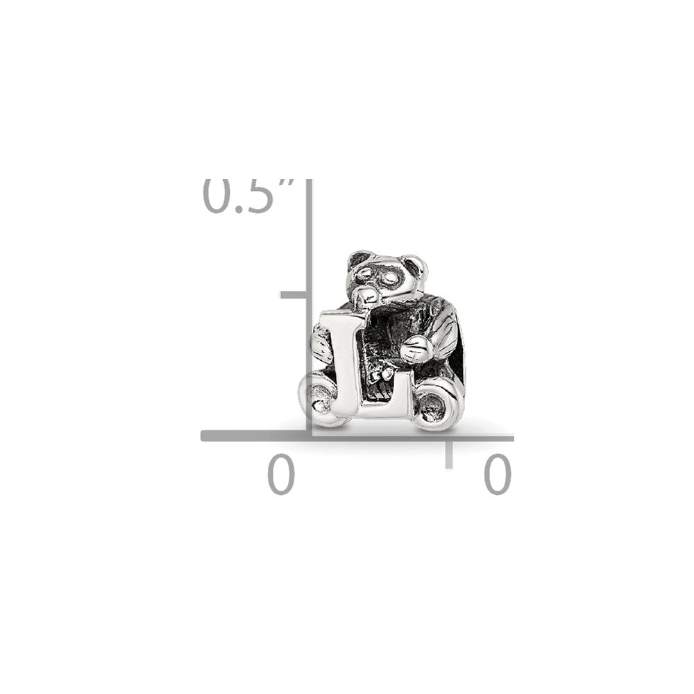 Sterling Silver Reflections Letter L Bead
