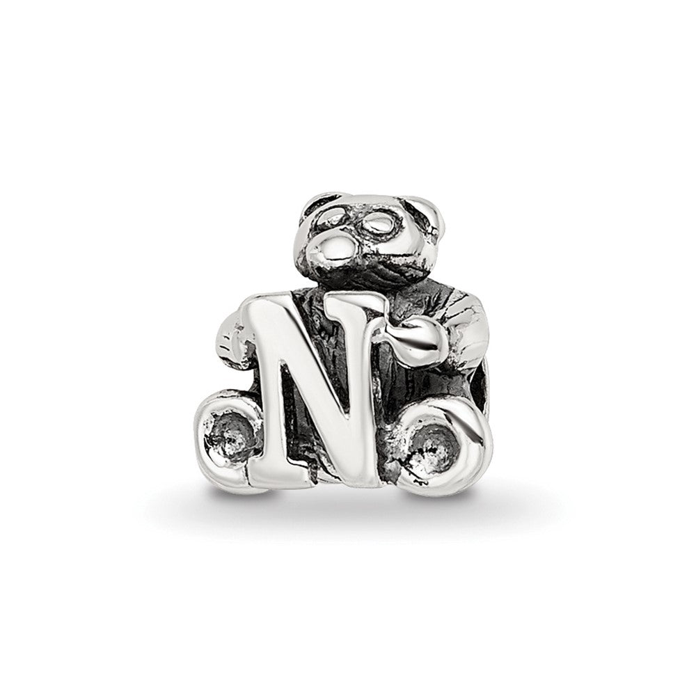 Sterling Silver Reflections Letter N Bead