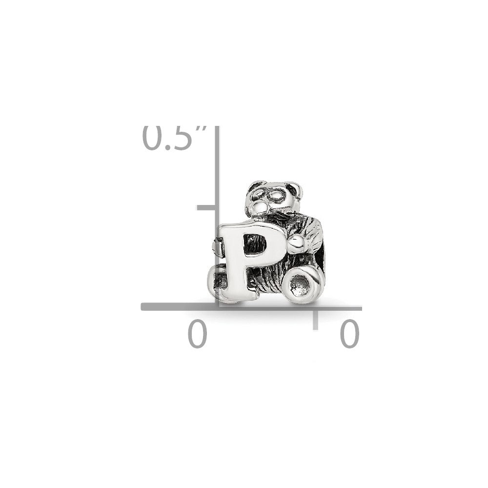 Sterling Silver Reflections Letter P Bead