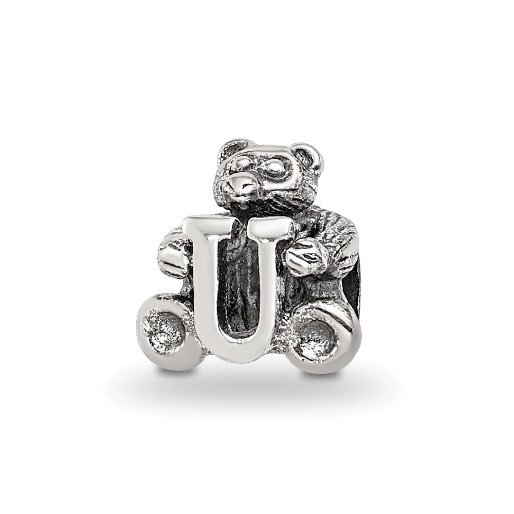 Sterling Silver Reflections Letter U Bead