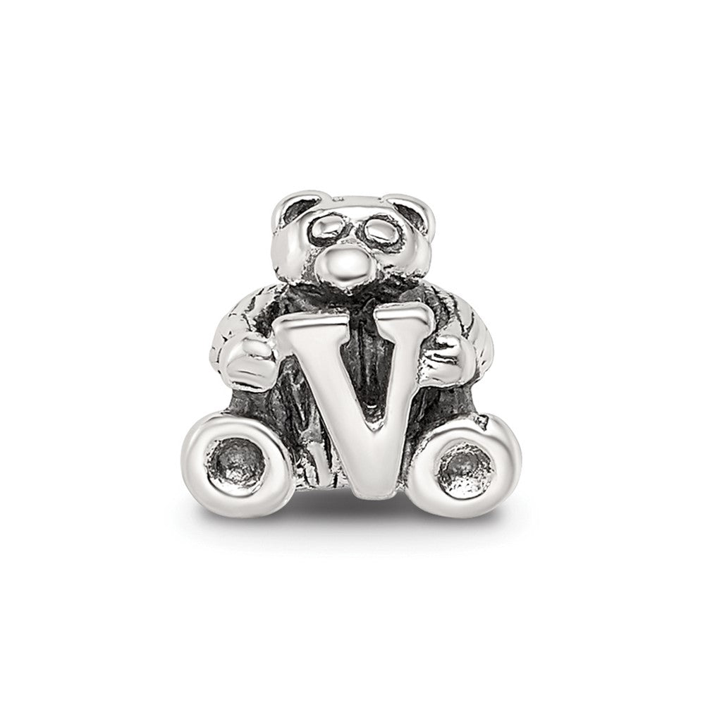 Sterling Silver Reflections Letter V Bead