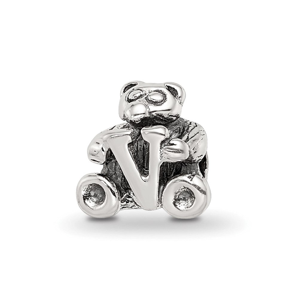 Sterling Silver Reflections Letter V Bead