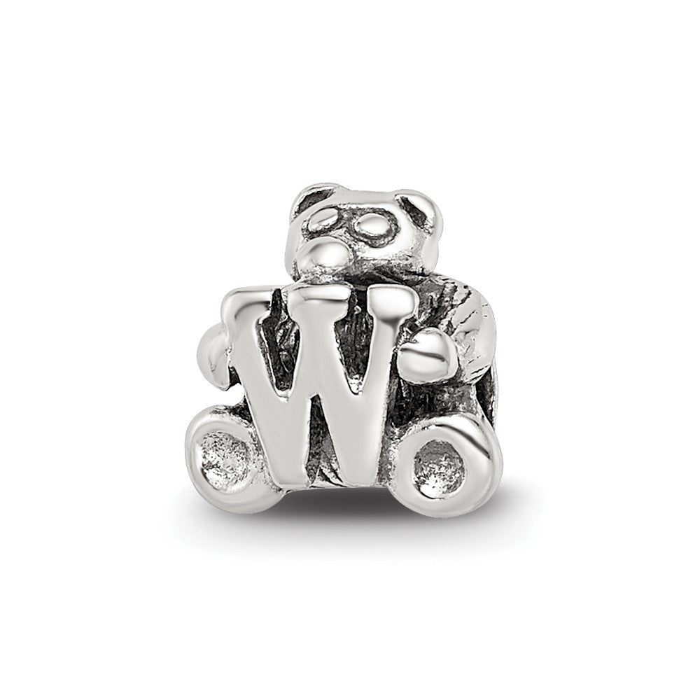 Sterling Silver Reflections Letter W Bead